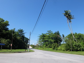 マレーシアの青空と町の景観