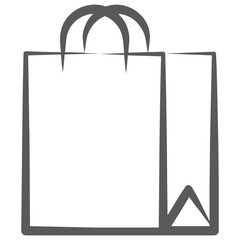 Tote bag, trendy vector style of shopping bag 