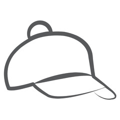 
Sports cap icon in modern hand drawn design, headgear vector 
