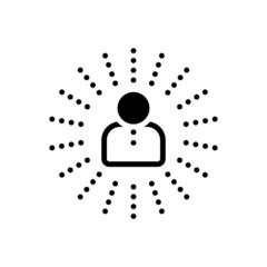 Black solid icon for consciousness