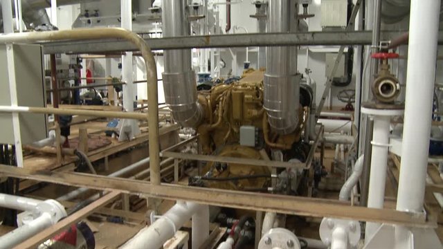 engine room from ship