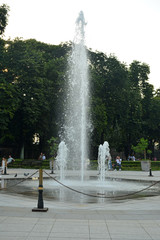 Plaza Moriones water fountain at Intramuros walled city in Manila, Philippines