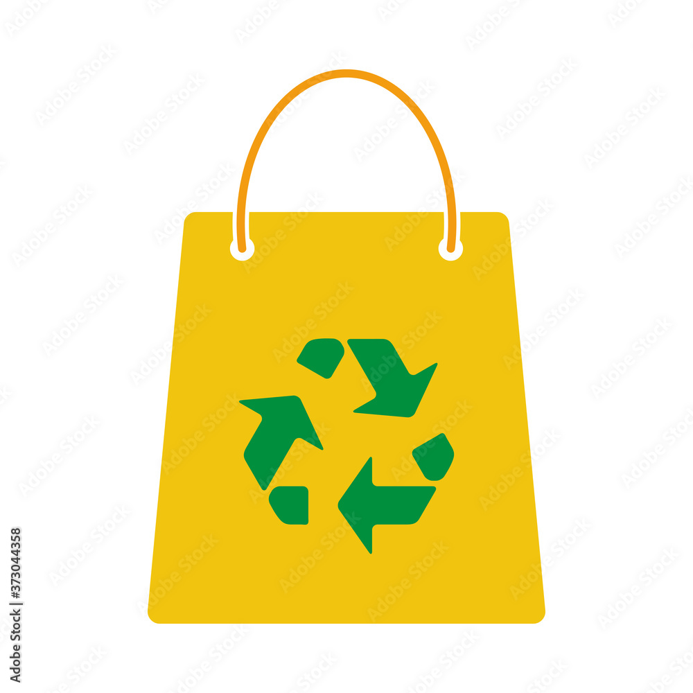 Canvas Prints shopping bag with recycle sign icon