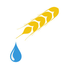 Wheat With Drop Icon