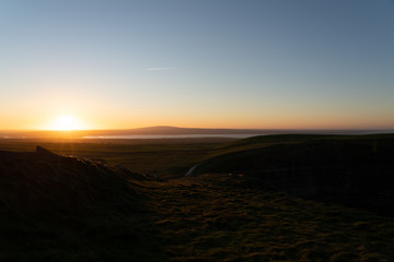 sunset over the field