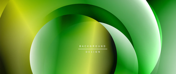 Circle modern geometric abstract background with liquid gradients