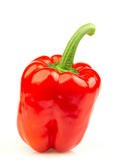 Red Bell pepper isolated on white background