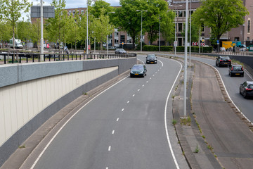 Fototapeta na wymiar Highway S100 The Mauritskade At Amsterdam The Netherlands 15 May 2020