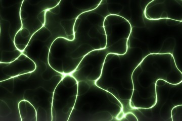 beautiful green round luminescent energetic rifts digital graphics background or texture illustration