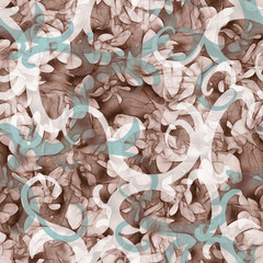 Floral Seamless Pattern. Hand Drawn Background.Illustration of Sketched Flowers. 