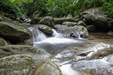 Saphan Waterfall, Nan, Thailand in the rainy season