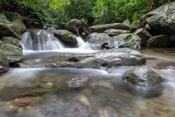 Saphan Waterfall, Nan, Thailand in the rainy season