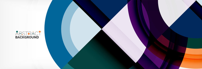 Obraz premium Round shapes, triangles and circles. Modern abstract background