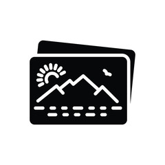 Black solid  icon for no smoking