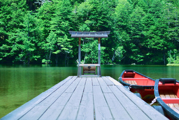 上高地　明神池