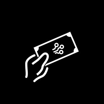 cryptocurrency in hand Vector Line Icons