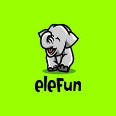 fun elephant logo company template