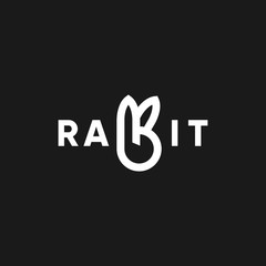 rabbit animal logo company template