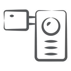 
A video record camera, handycam line icon
