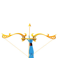 lord ram arm with bow and arrow vector design