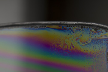 Colorful surface of a foam . Close up , soft focus