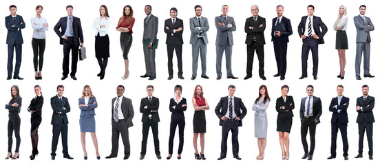 successful business people isolated on white background