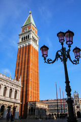 Fototapeta na wymiar Piazzetta San Marco with St Mark's Campanile in Venice, Italy