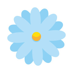 Isolated blue flower vector design