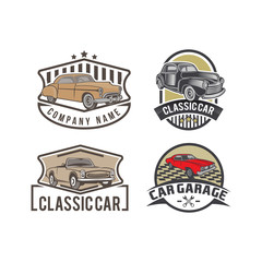 Set of Classic Car Logos and Emblems
