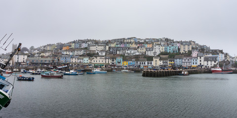 Fototapeta na wymiar View of Brixham Harbour in Devon, England, UK