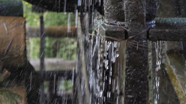 hydraulic wood wheel for water suply mills and irrigation fields