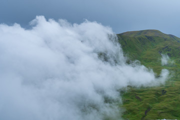 Beautiful mountain landscape in Upper Khevsureti, Georgia