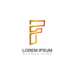 Letter F technology Logo Concept. Creative and Elegant Logo design Template