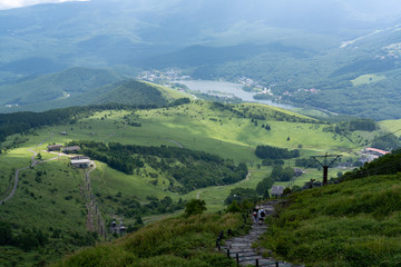 Fototapeta premium 夏の車山山頂からの眺望