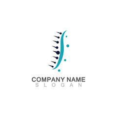 Spine chiropractic Care logo designs concept, Backbone Logo template