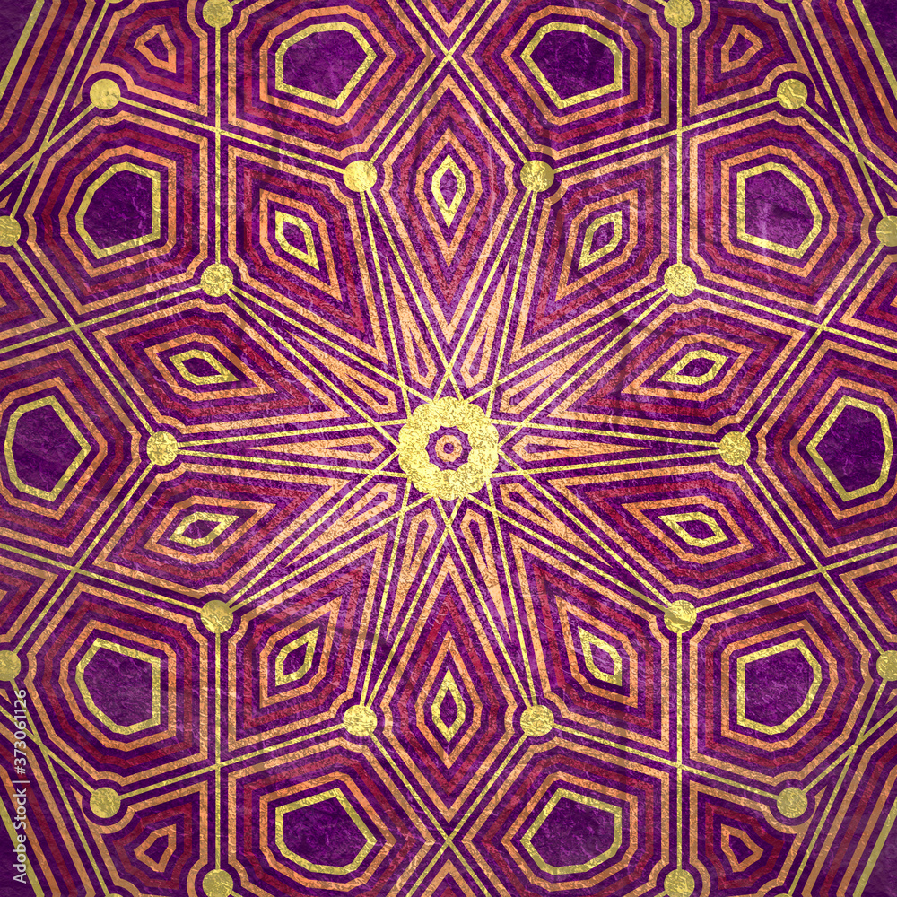 Canvas Prints geometry mosaic background. concentric lines. brochure or leaflet template