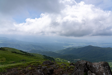 夏の車山山頂からの眺望
