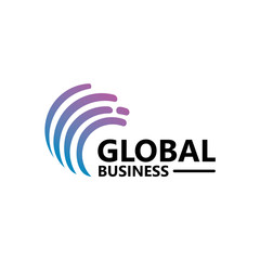 Global Business Logo Template Design Vector