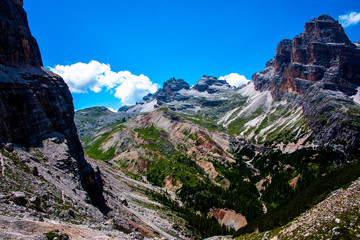 clouds and Dolomite peaks seven