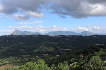 Fototapeta na wymiar Chianche - Panorama dal borgo