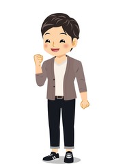 カーディガンを着た男性