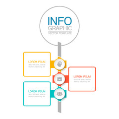 Vector infographic template with 3 steps or options. Data presentation, business concept design for web, brochure, diagram.