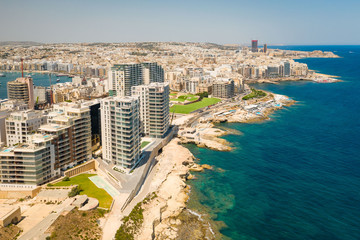 Fototapeta premium Aeriel View of Tigne Point