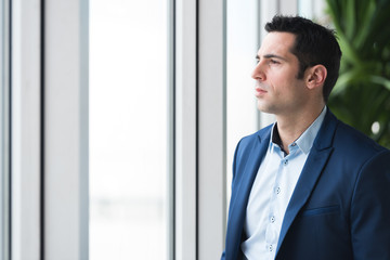 portrait of businessman in office