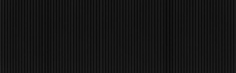 Panorama of Black Corrugated metal background and texture surface or galvanize steel