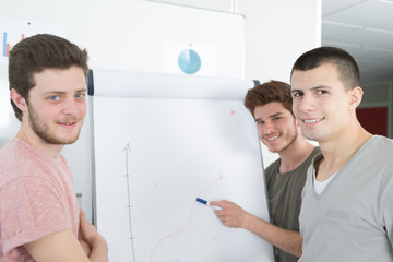 young men presenting a projet