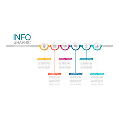 Vector infographic template with 6 steps or options. Data presentation, business concept design for web, brochure, diagram.
