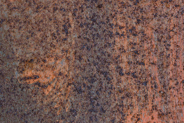 Texture of rusty metal. Rough metal surface with rust. Corroded and oxidized old iron. Rusted and aged metal sheet. Perfect for background and design in grunge style. High resolution texture.
