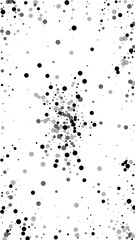 Scattered dense balck dots. Dark points dispersion
