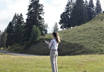 Fototapeta premium Peoaple on the Mountain Travel